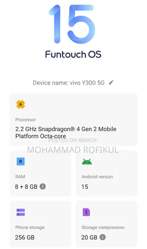 Vivo Y300 256 GB Silver