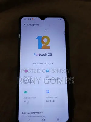 ভিভো ওয়াই১৬ ৬৪ জিবি ব্ল্যাক