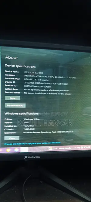 Desktop Computer 8GB Intel Core I5 SSD 500GB