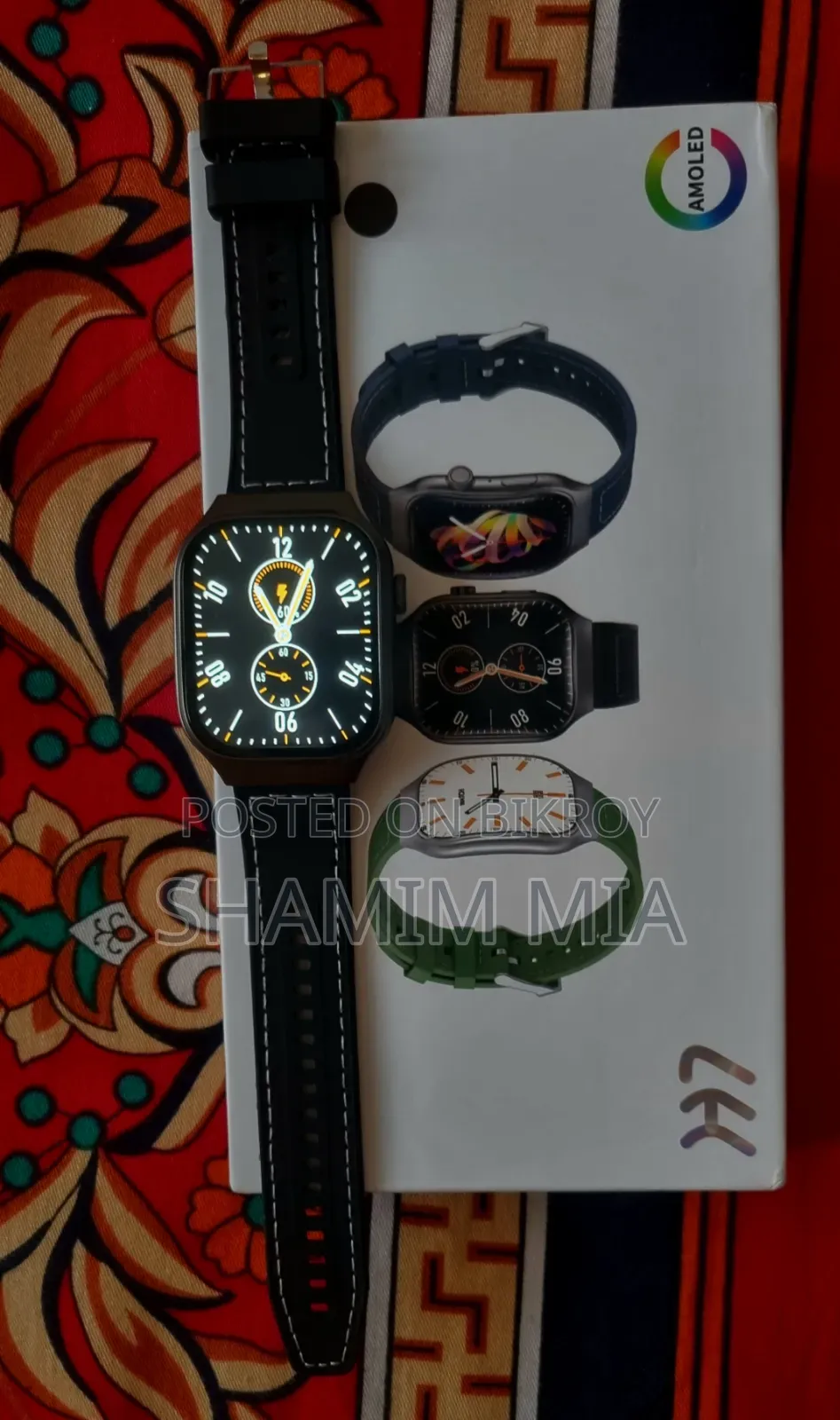 Laxasfit H7 Curved Amoled Smartwatch