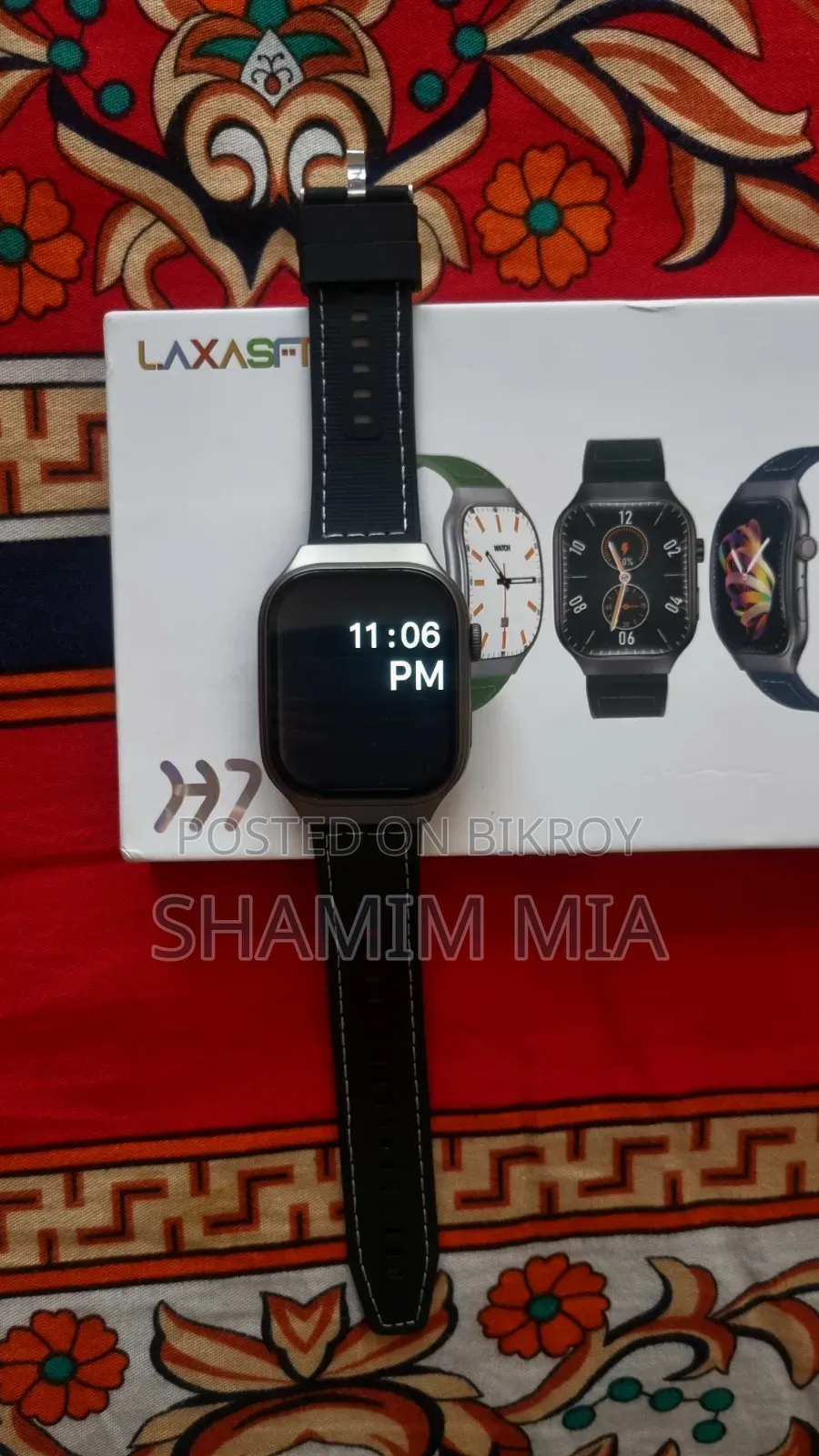 Laxasfit H7 Curved Amoled Smartwatch