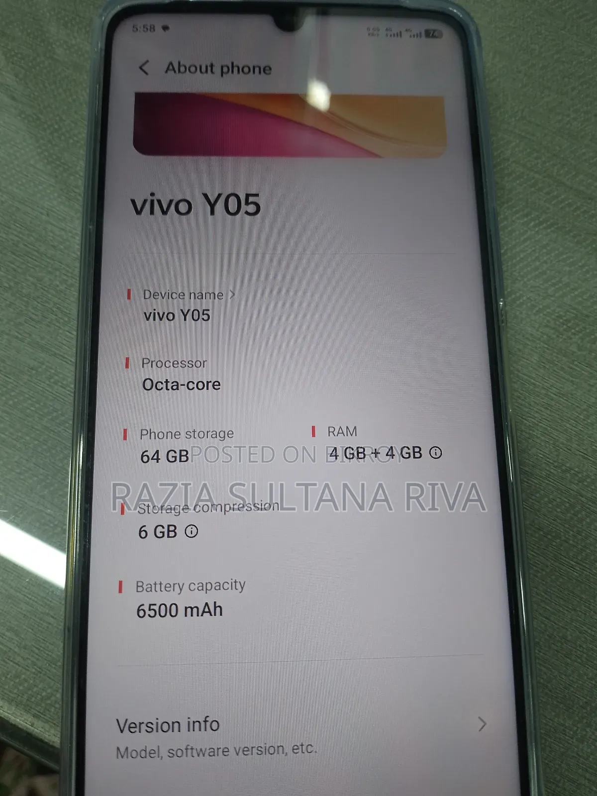 Vivo 64 GB Purple