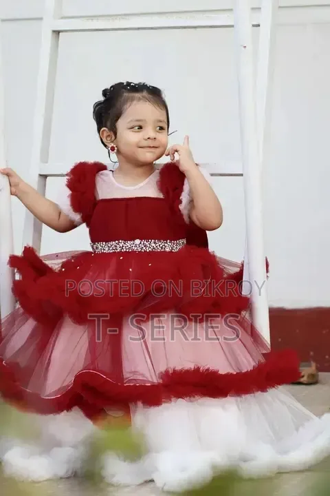 ছোট সোনামণিদের জন্য প্রিমিয়াম বার্বি গাউন - এক্সক্লুসিভ পার্ল ওয়ার্ক