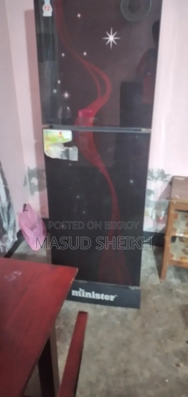 A 19 cubic feet Minister fridge will be sold
