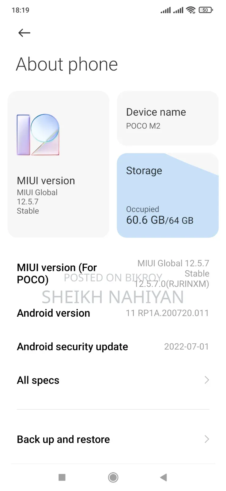 Xiaomi Poco M2 64 GB Blue