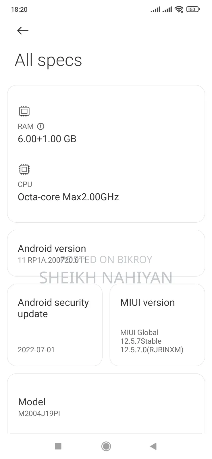 Xiaomi Poco M2 64 GB Blue