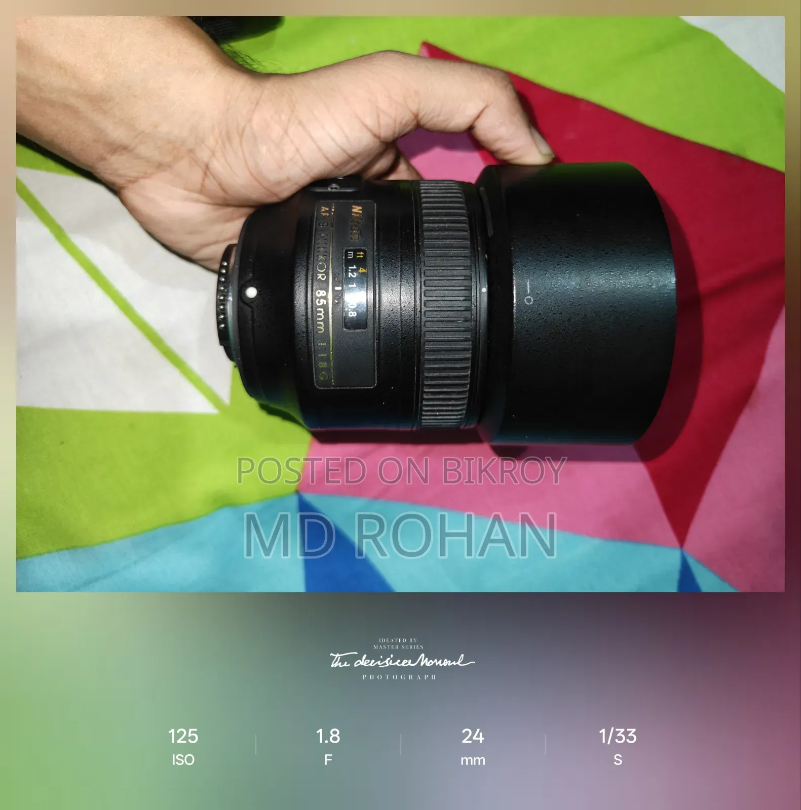 Nikon D5600 and Nikon 1.8 85mm Full Fresh