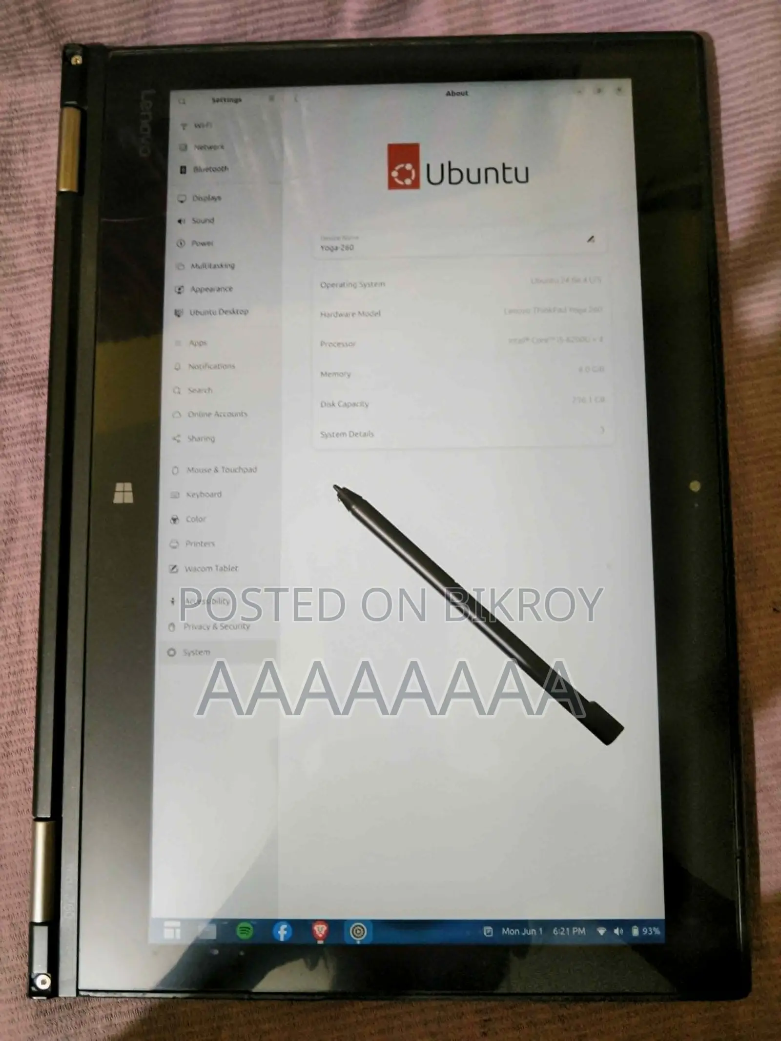 Laptop Lenovo Yoga 260 8GB Intel Core I5 SSD 256GB