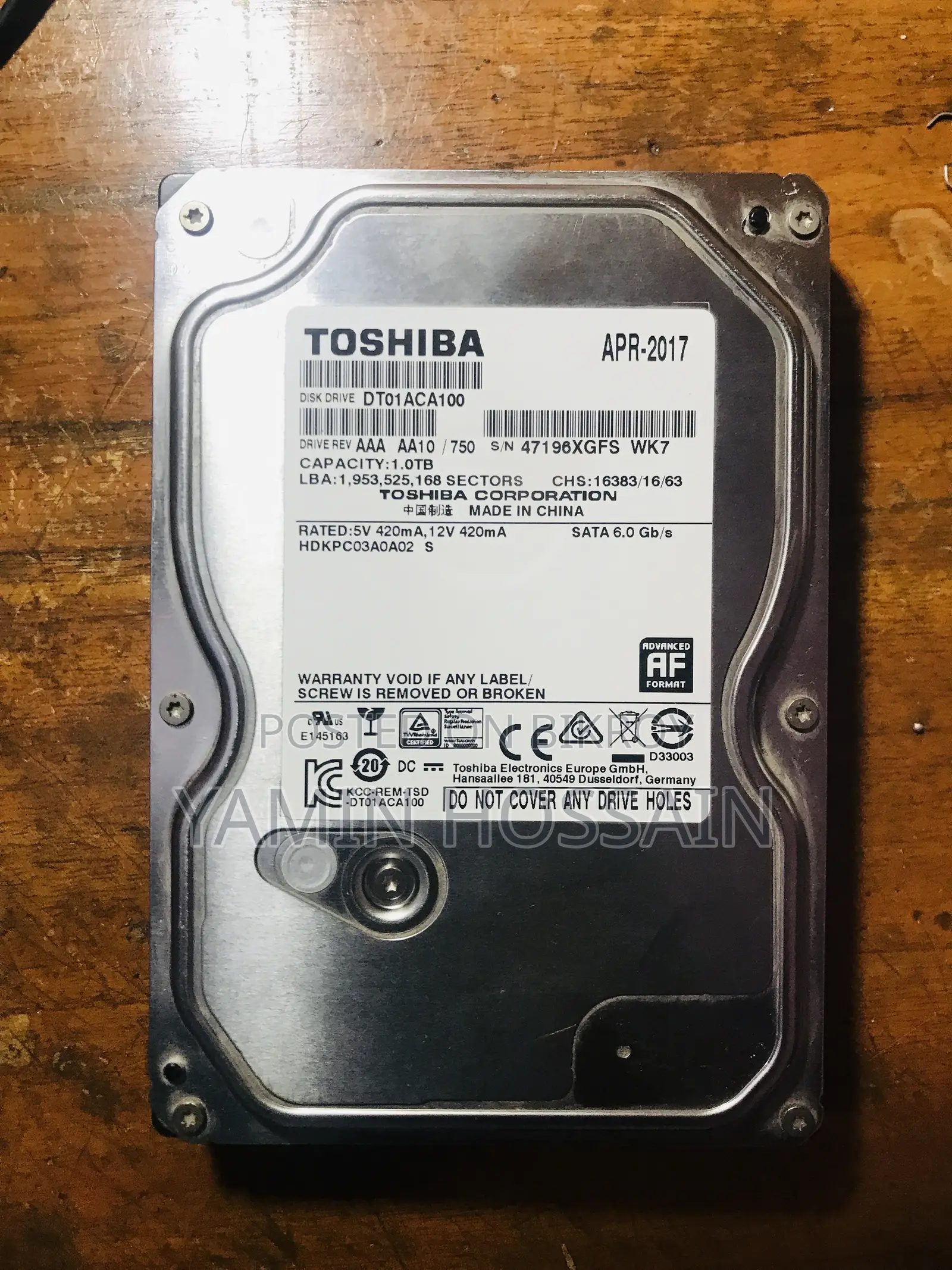 Toshiba Hardisk 1tb