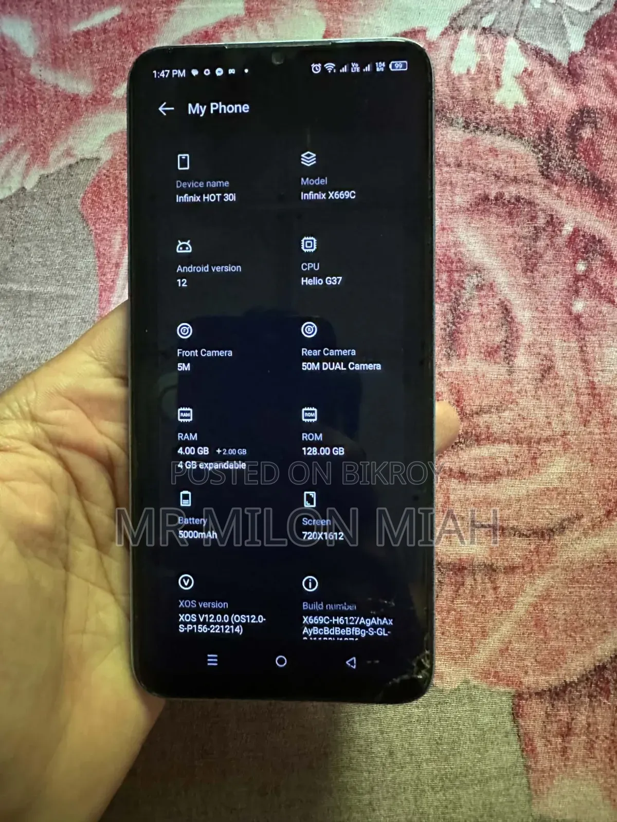 Infinix Hot 30i 128 GB Blue