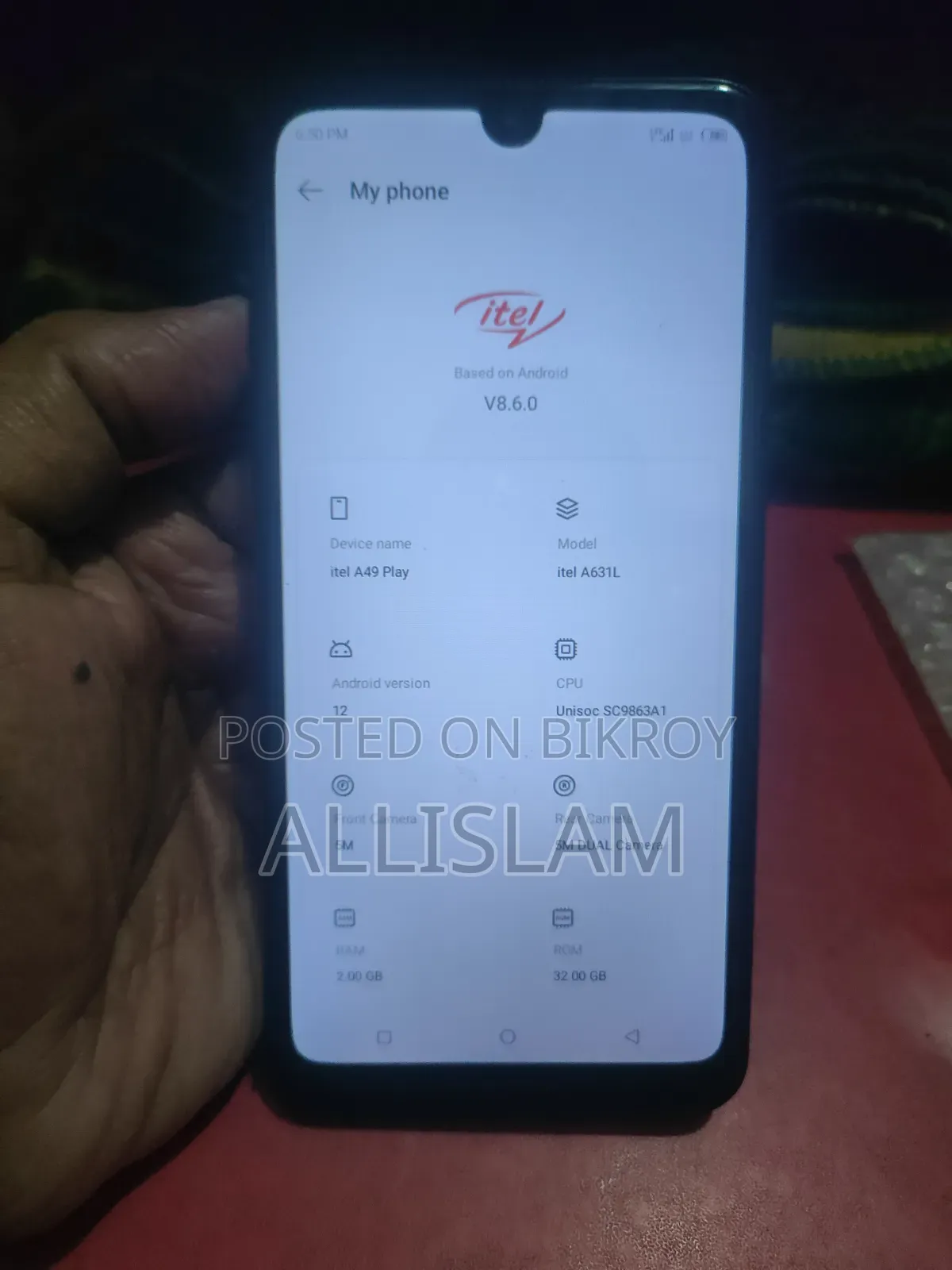 Itel A49 Play 32 GB Silver