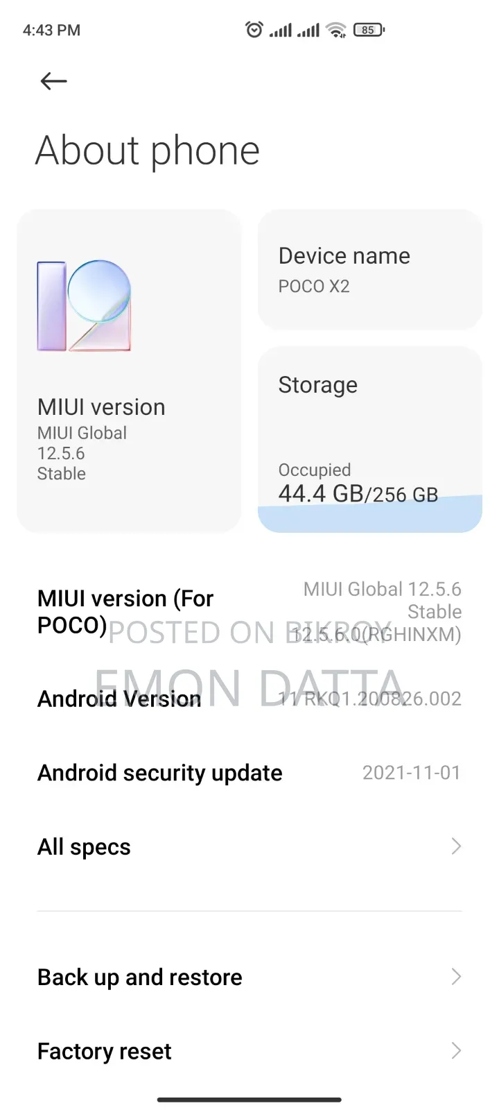 Xiaomi Pocophone X2 256 GB Blue
