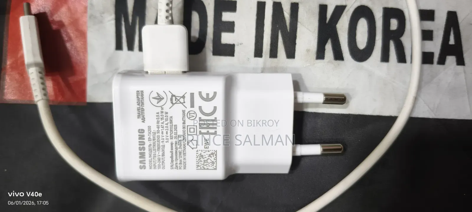 Samsung Original 15w Charger