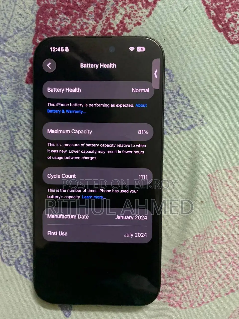 Apple iPhone 15 Pro 256 GB Black