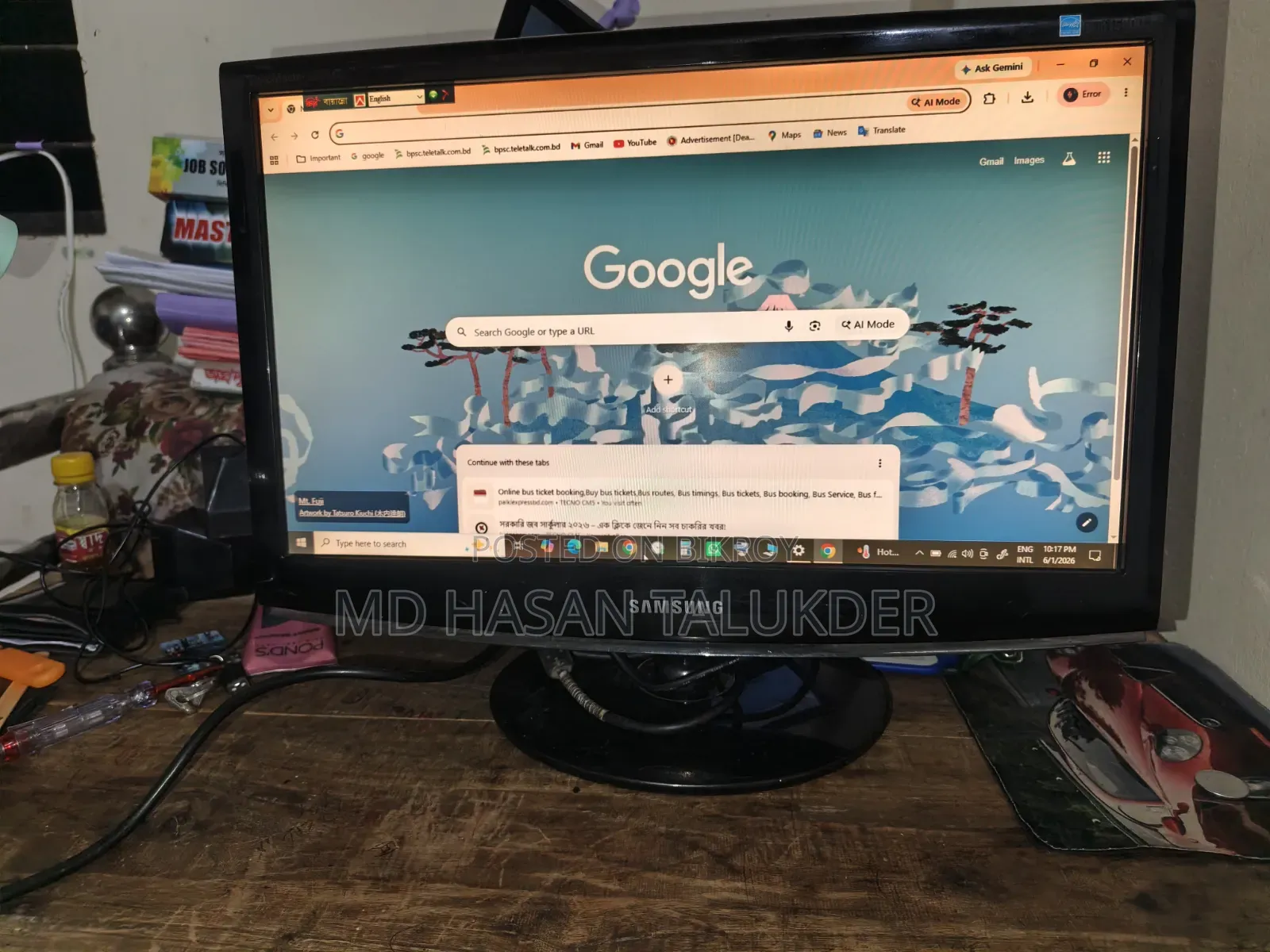 This Is a Samsung Syncmaster 933sn 18.5-Inch Widescreen LCD Monitor.
