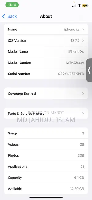 Apple iPhone XS 64 GB Gold