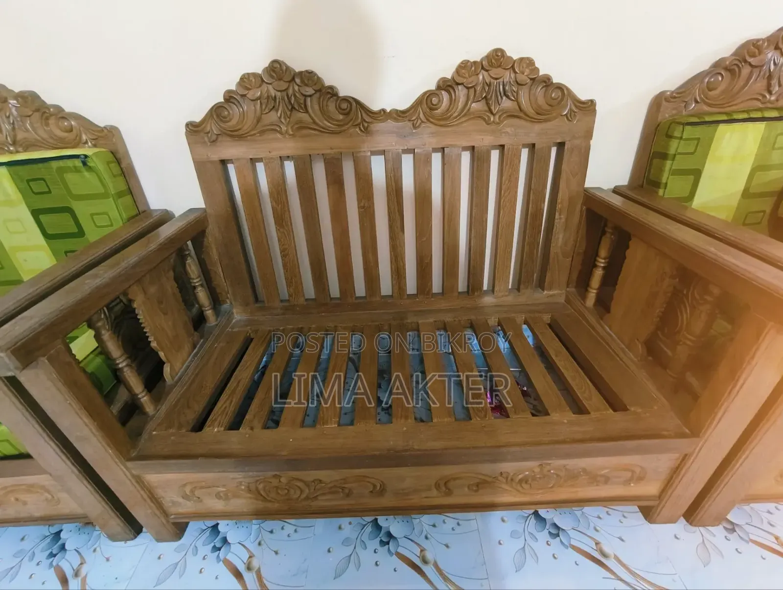 Premium Teak Wood Sofa Set for Sale