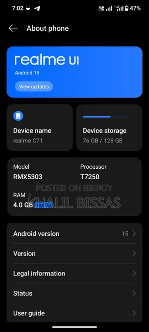 Realme C71 128 GB Silver