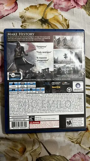 Assassin's Creed Unity (Ps4) - Mint Condition / Pristine Disc