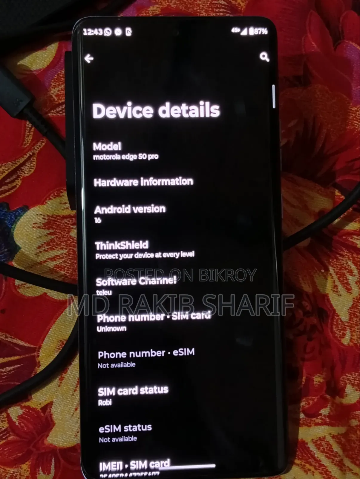 Motorola Edge 50 Pro 512 GB Blue