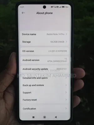 Xiaomi Redmi Note 14 Pro 256 GB Black