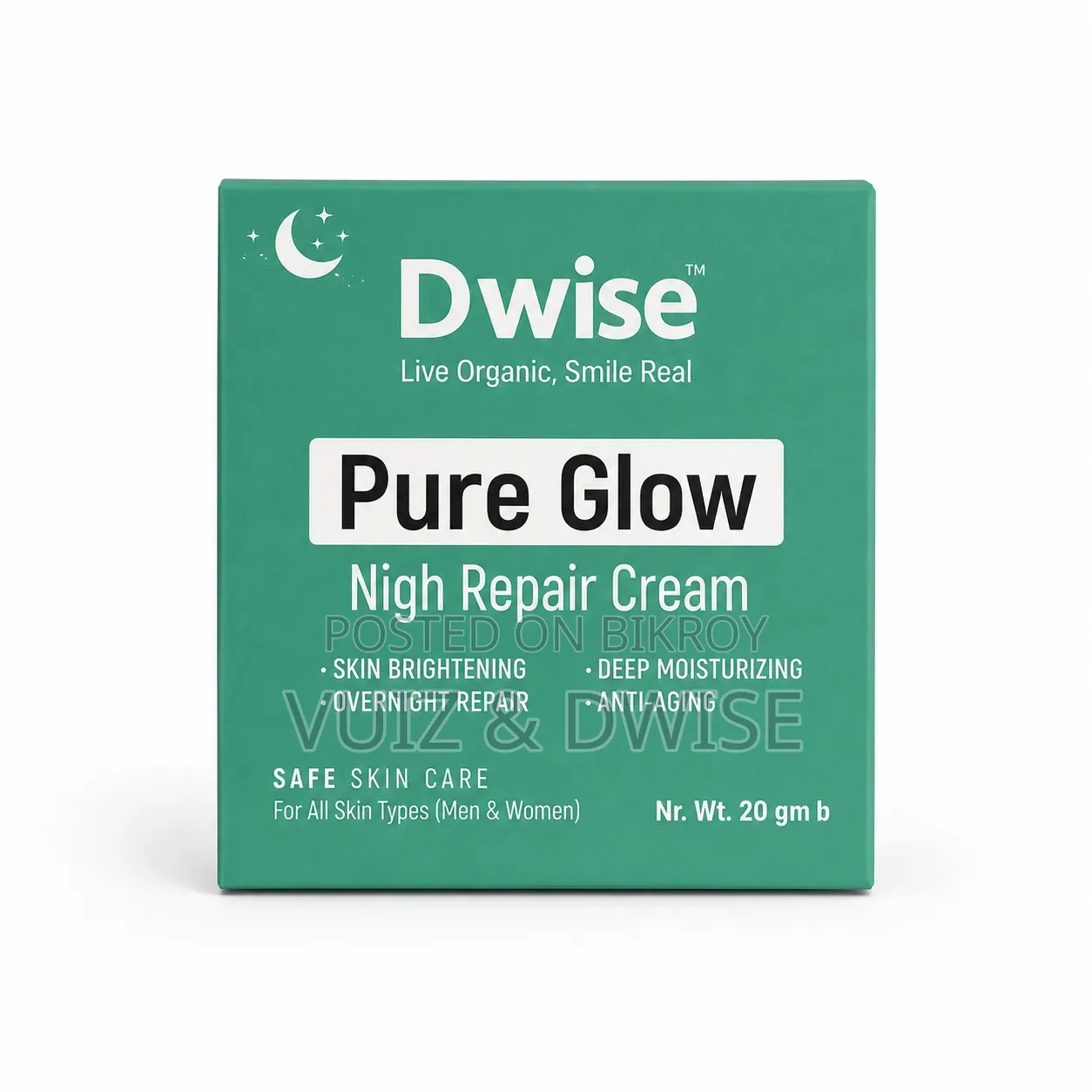 Dwise Pure Glow Night Repair Cream With Anti-Aging Formulation