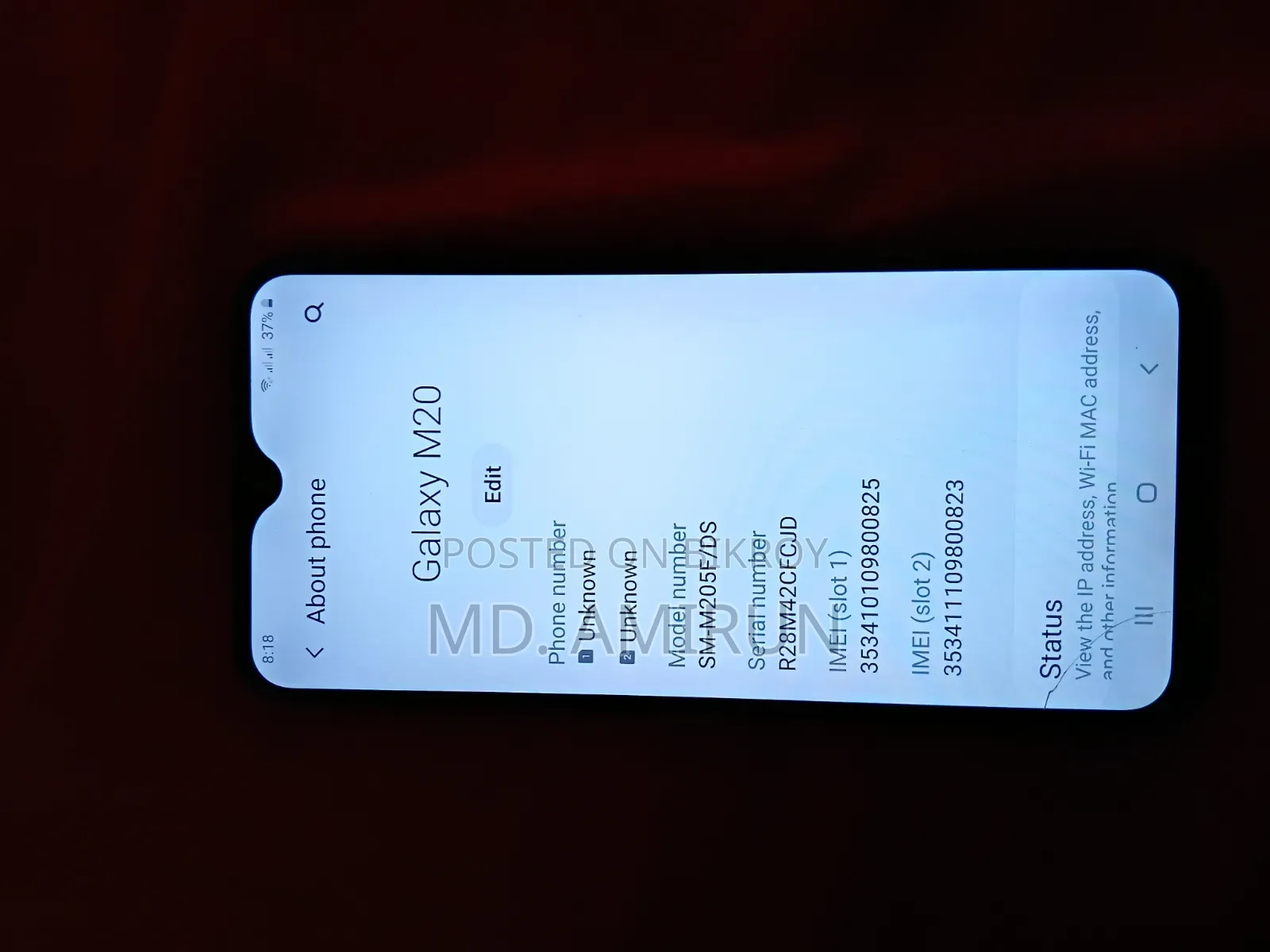 Samsung Galaxy M20 64 GB Black