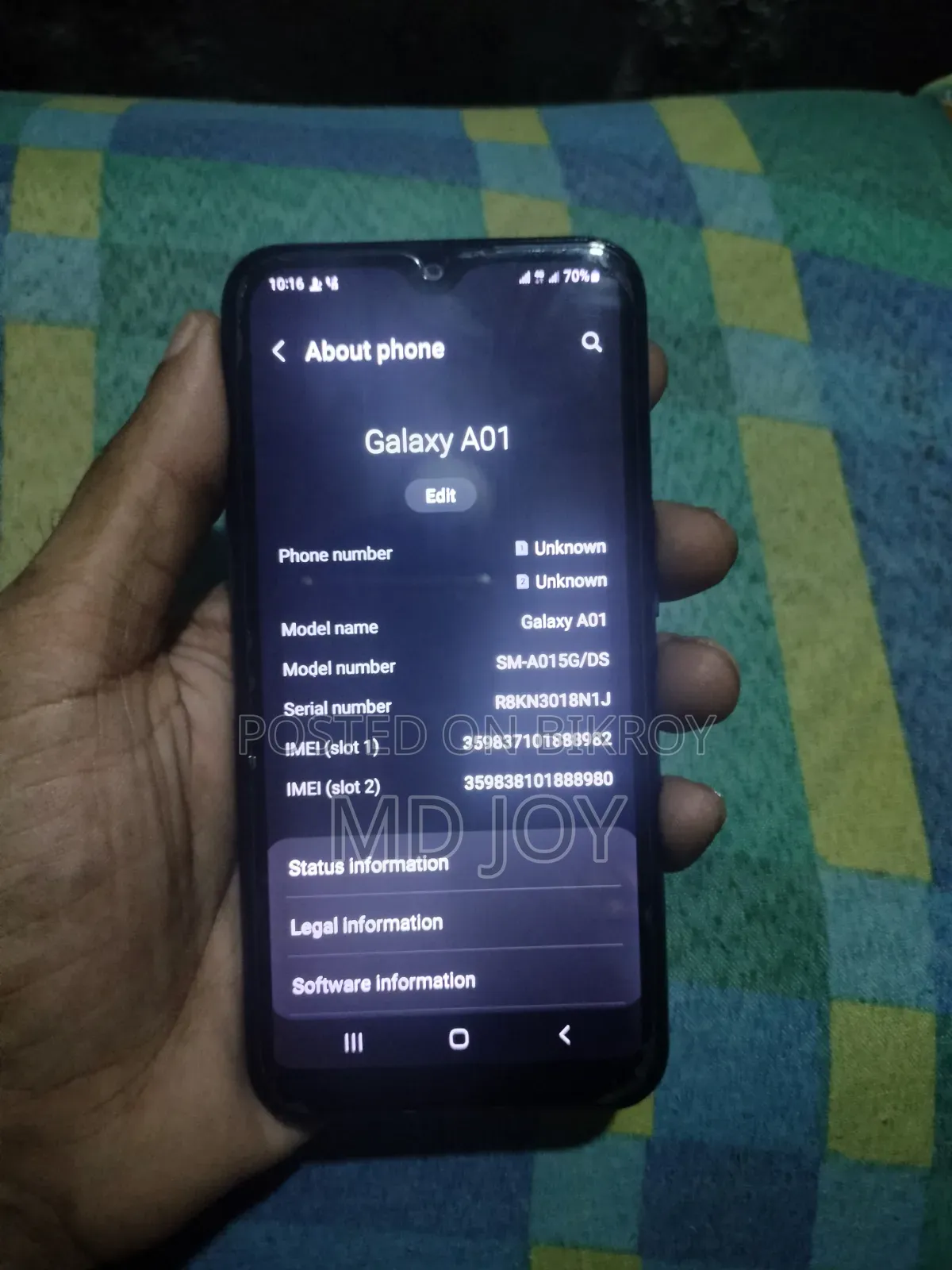 Samsung Galaxy A01 16 GB Green
