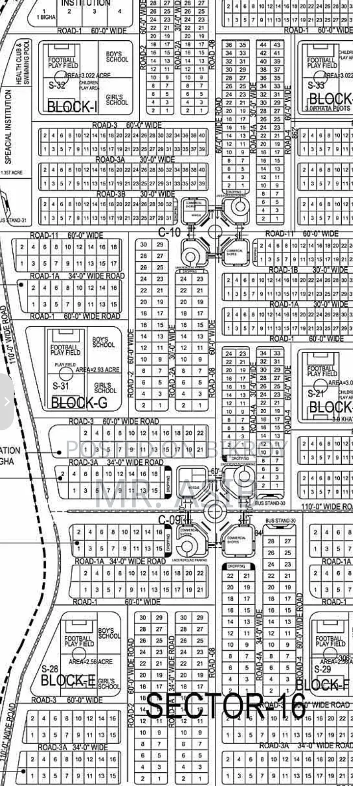 South Facing 5 Katha Plot for Sale at Uttara Sector-16, Block-G