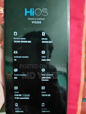 Tecno Spark 20C 128 GB Black