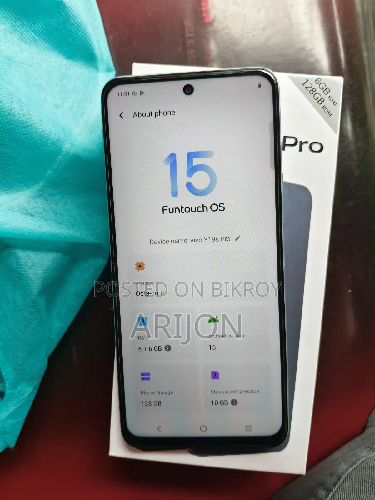 New Vivo Y19s Pro 128 GB White