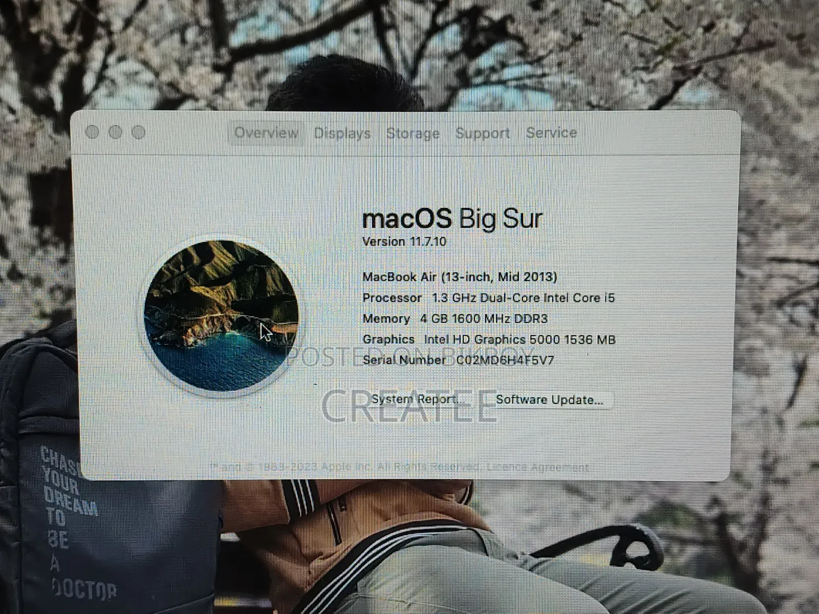 Laptop Apple MacBook Air 2013 4GB Intel Core I5 HDD 128GB