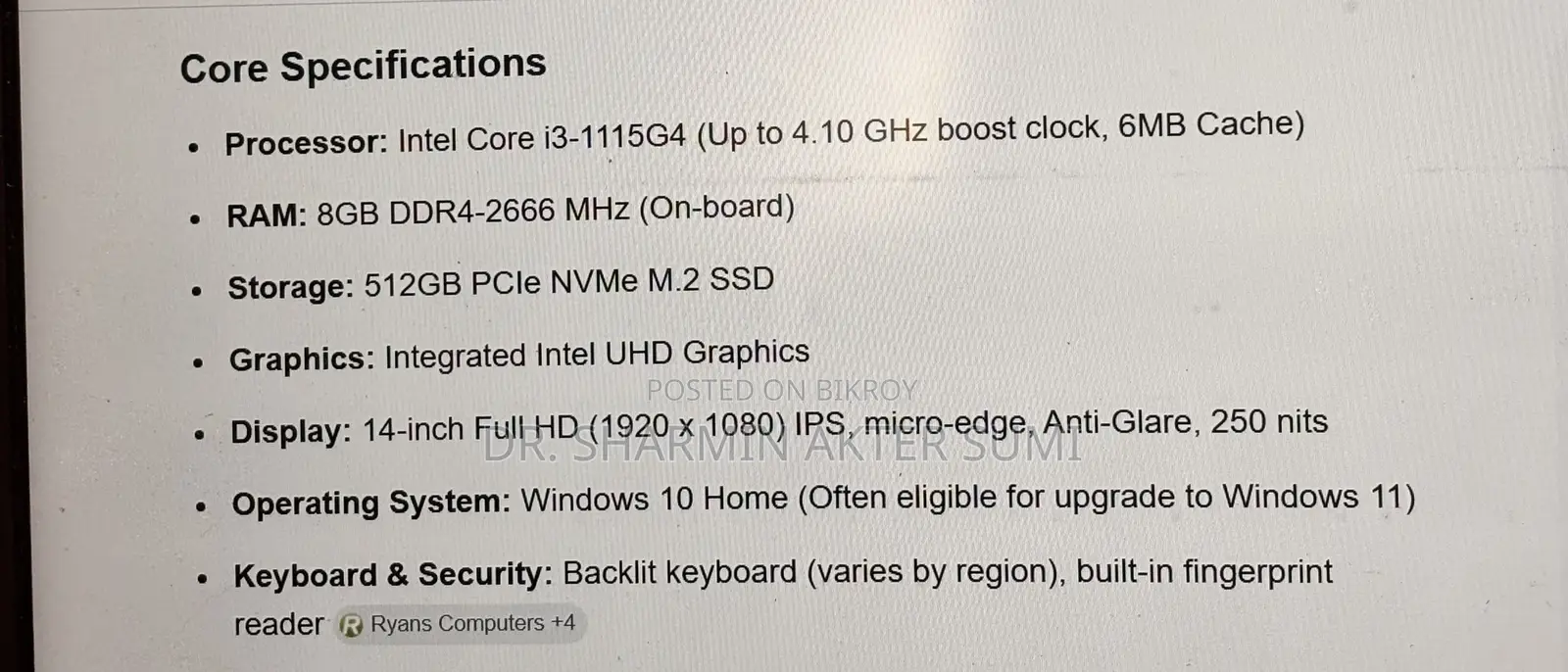 Laptop HP Pavilion 14 8GB Intel Core I3 HDD 512GB