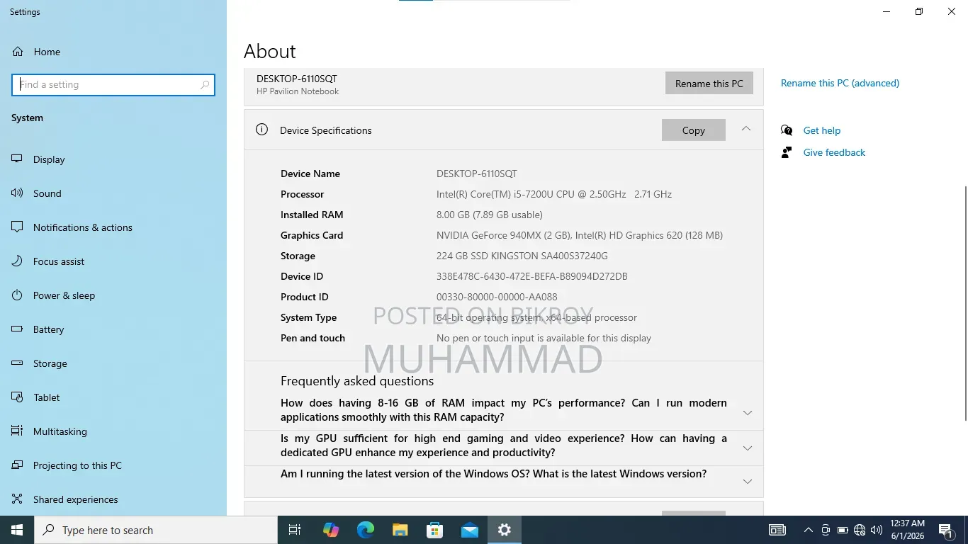 Laptop HP Stream Notebook 8GB Intel Core I5 SSD 256GB