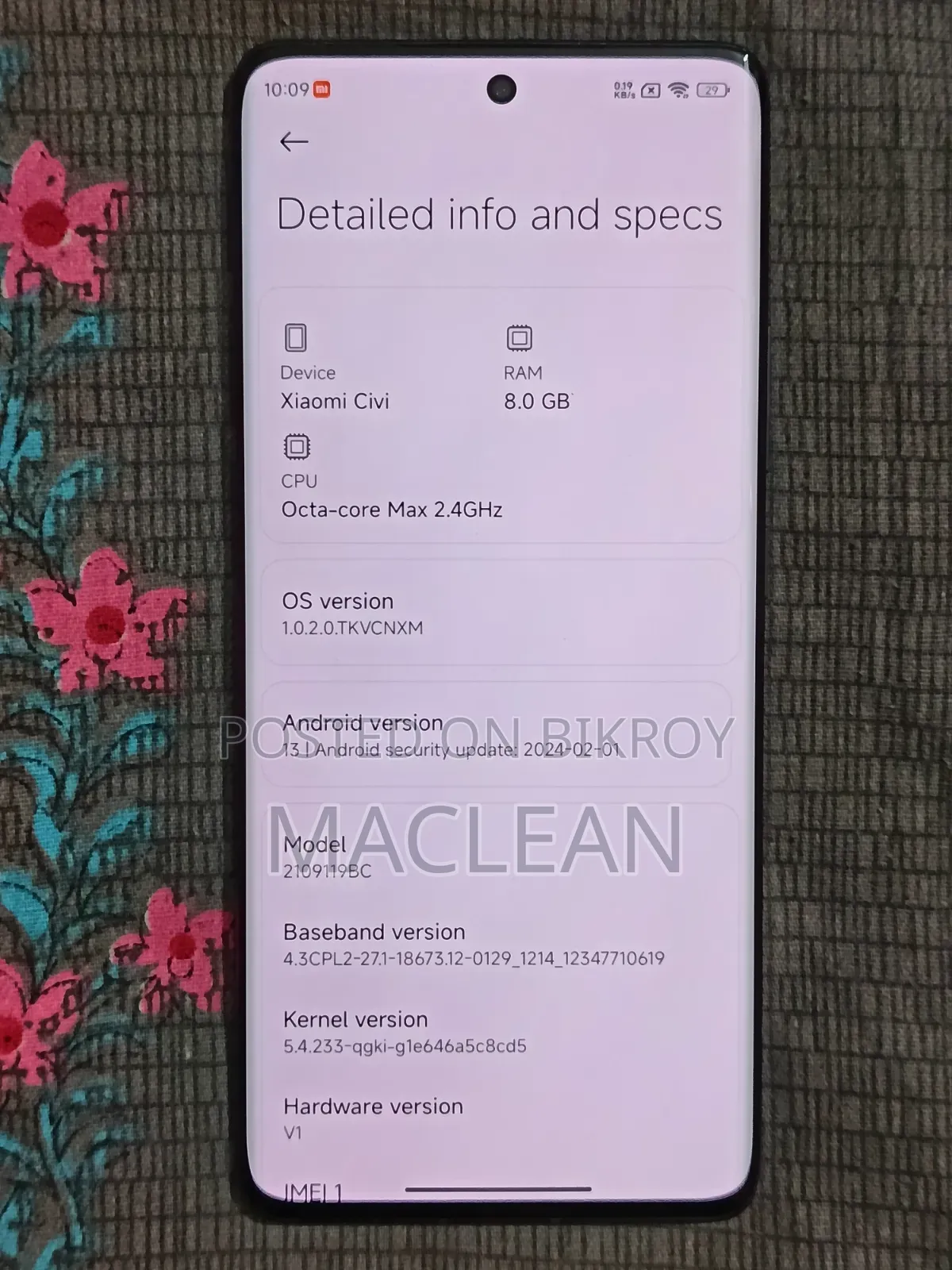 Xiaomi Civi 2 128 GB Black