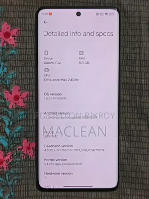 Xiaomi Civi 2 128 GB Black