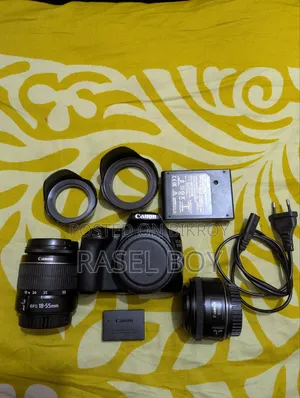 Canon 250d With 50mm/18-55mm Free