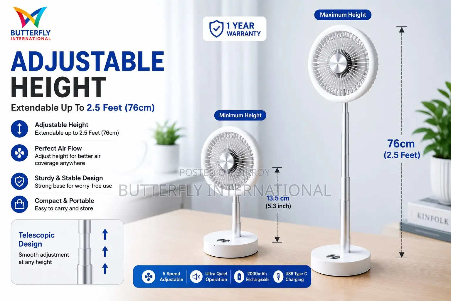 Mini Rechargeable Fan