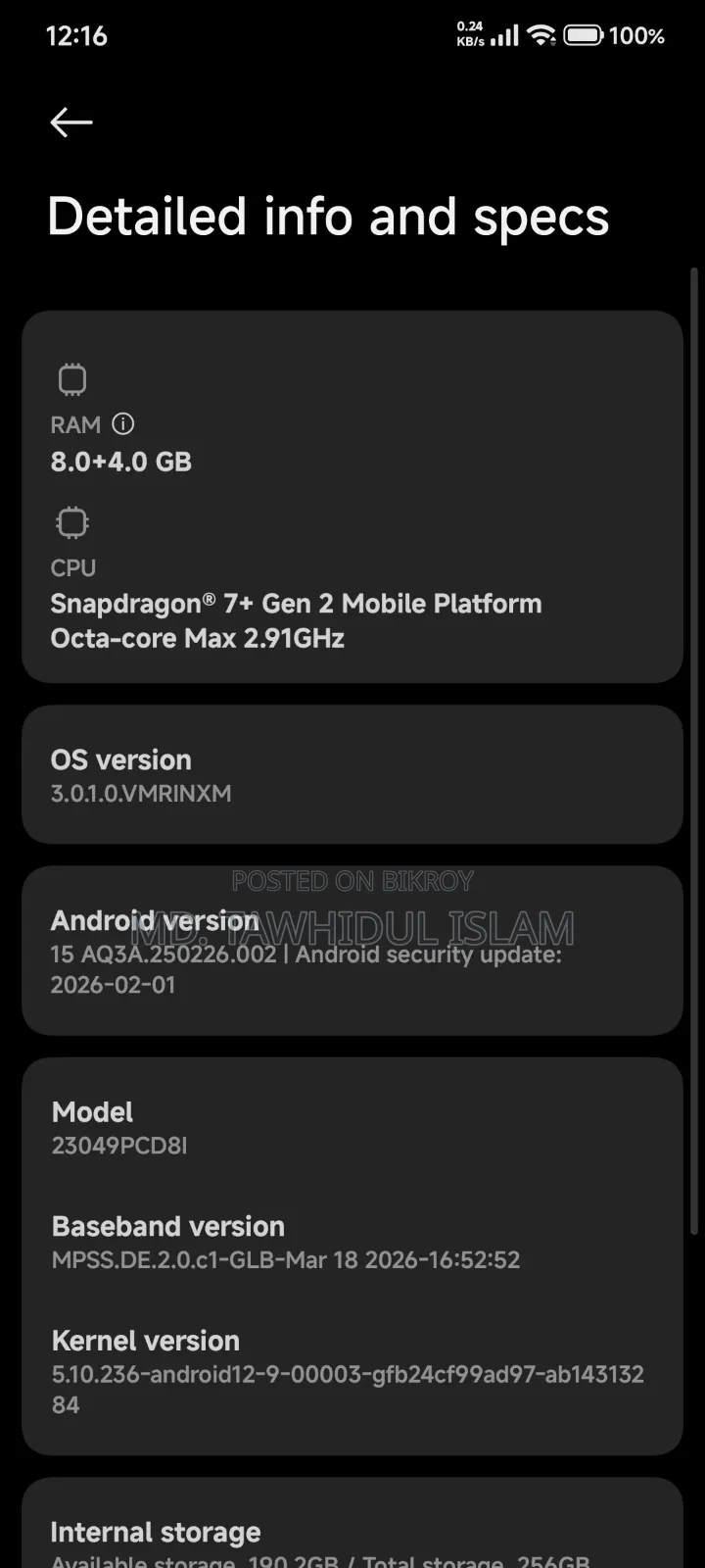 Xiaomi Poco F5 256 GB