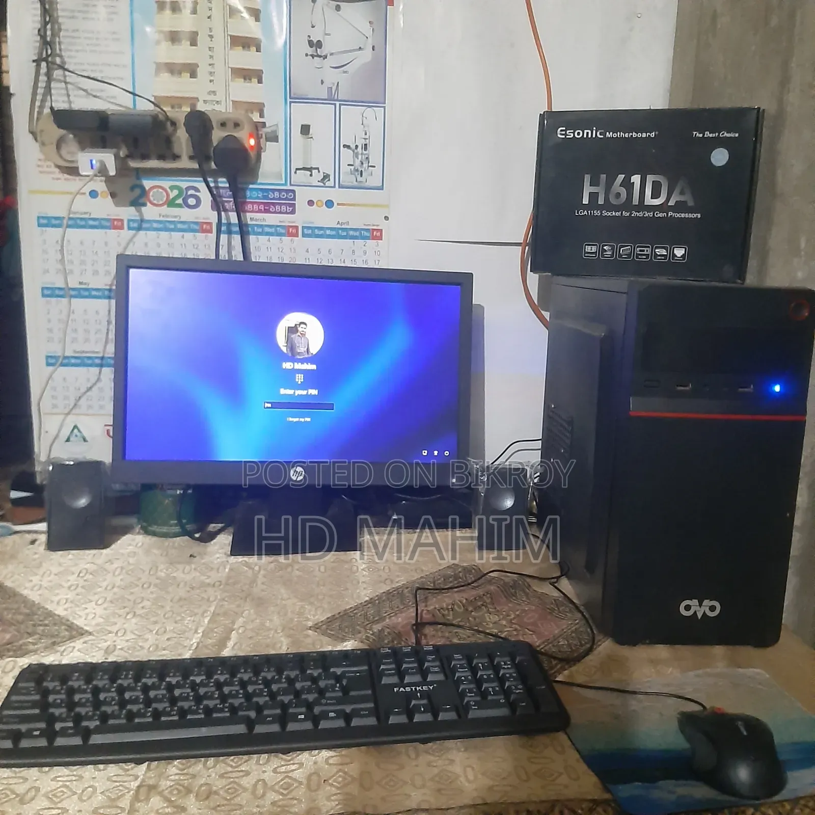 Desktop Computer HP 4GB Intel Core I3 HDD+SSD 128GB