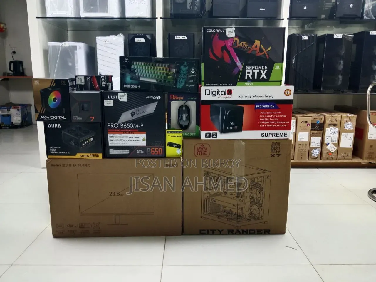 Desktop Computer MSI Model 32GB AMD Ryzen 7 SSD 1T