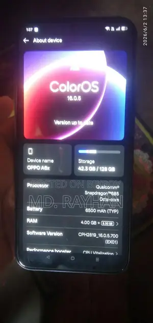Oppo A6x 128 GB
