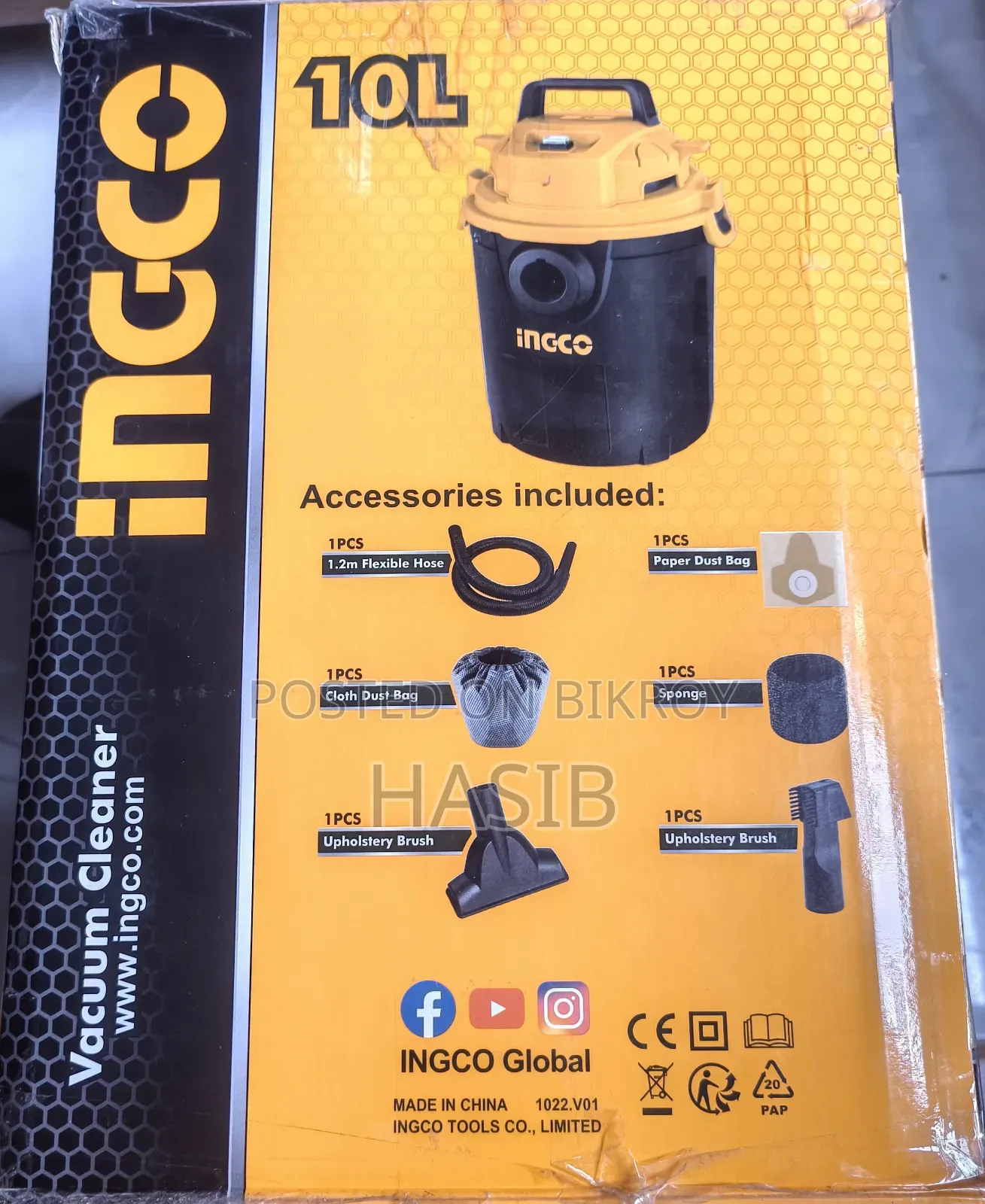 Ingco Vacuum Cleaner 10l Vc101