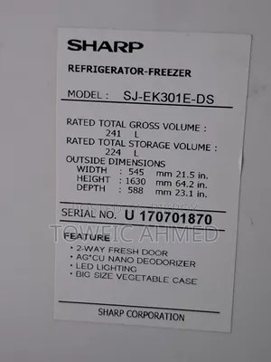 Sharp, Refrigerators
