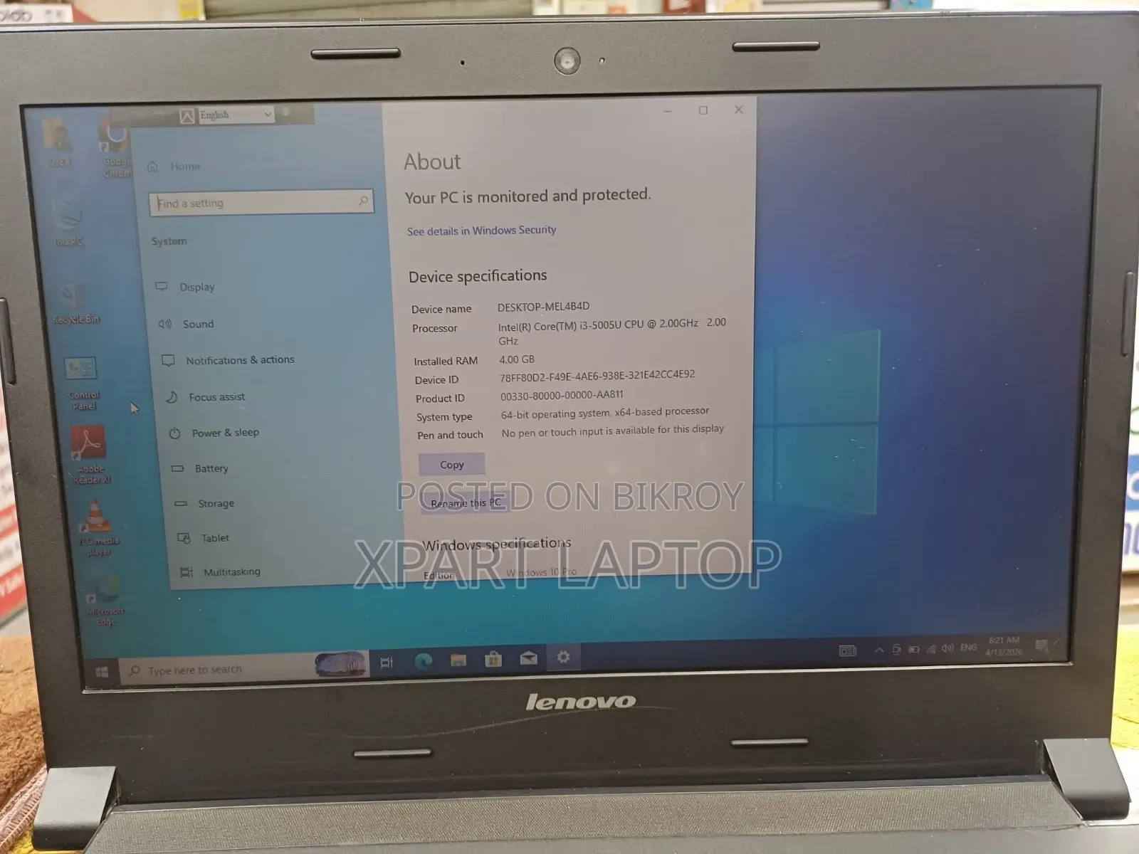 Laptop Lenovo B470 4GB Intel Core I3 HDD 500GB