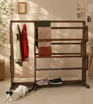 Children's Wooden Wardrobe (Varnished)