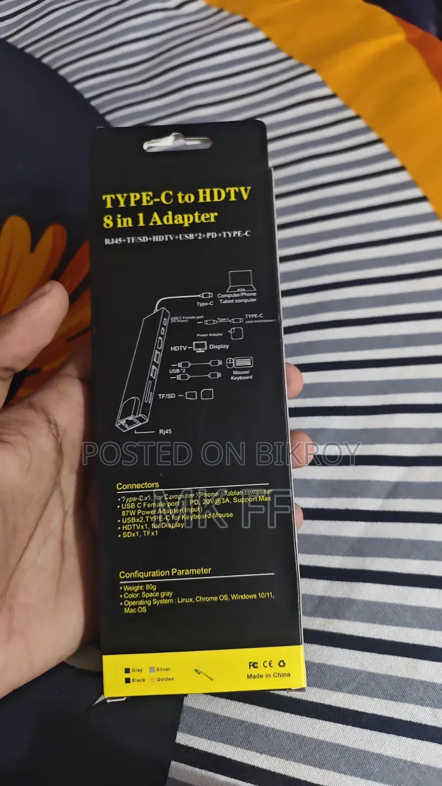 Type-C to HDTV 8-in-1 Adapter