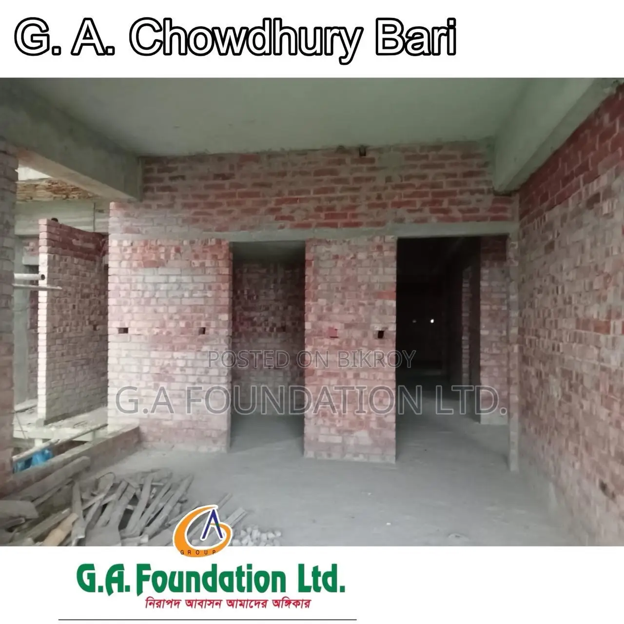 4-bedroom Apartment in G. A. Chowdhury Bari, Mirpur for Sale