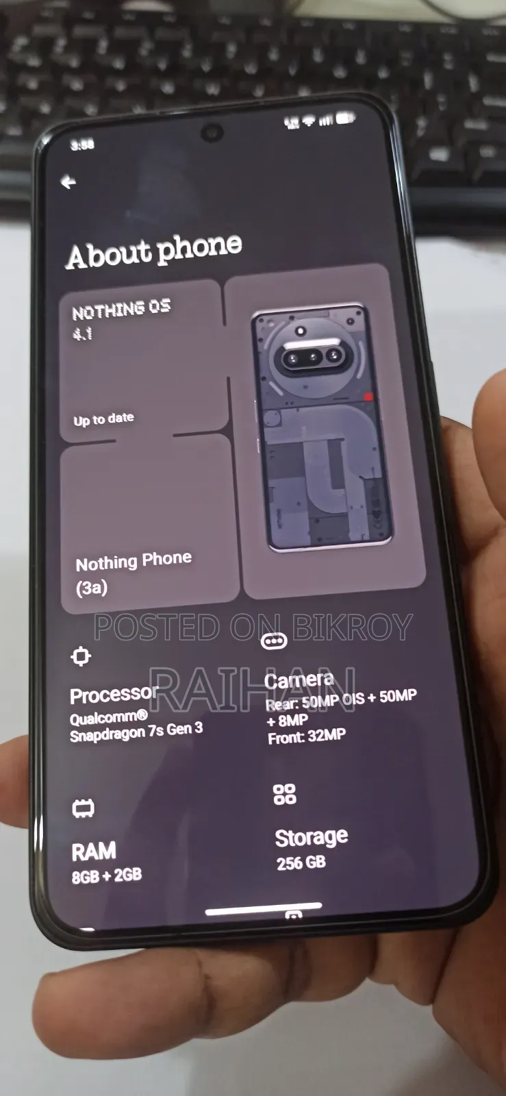Nothing Phone 3a 256 GB Black