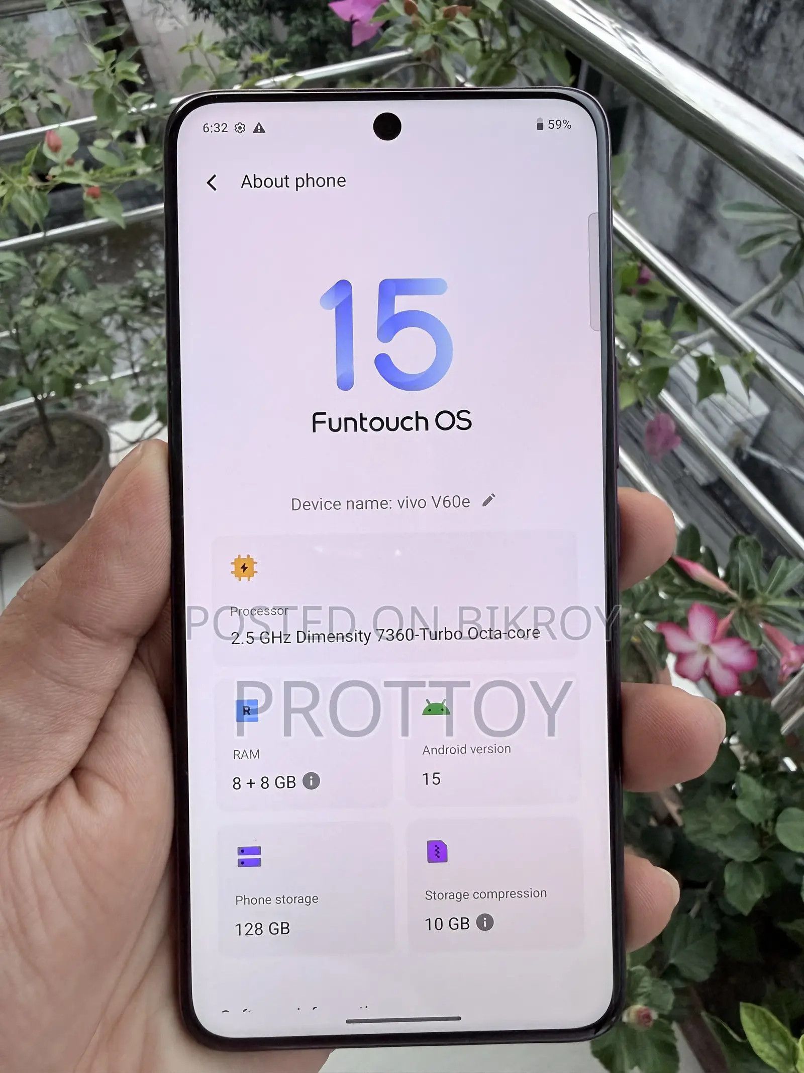 Vivo V60e 128 GB Purple